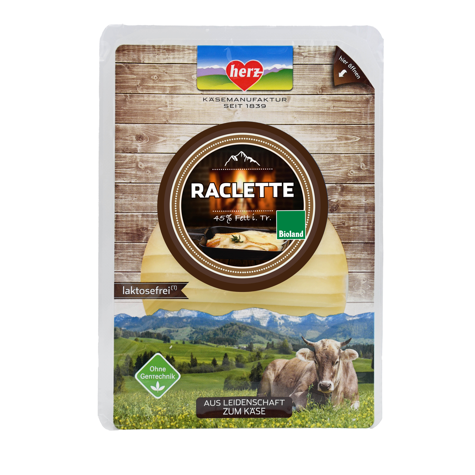 Herz | Bio Raclette Scheiben 200g